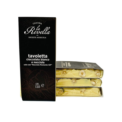 Tavoletta Cioccolato Bianco con Nocciole Piemonte IGP La Revella